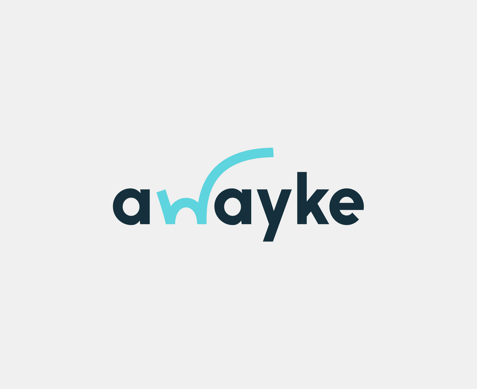 logo Awayke dont le "w" dénote avec le reste pour créer une dynamique visuelle